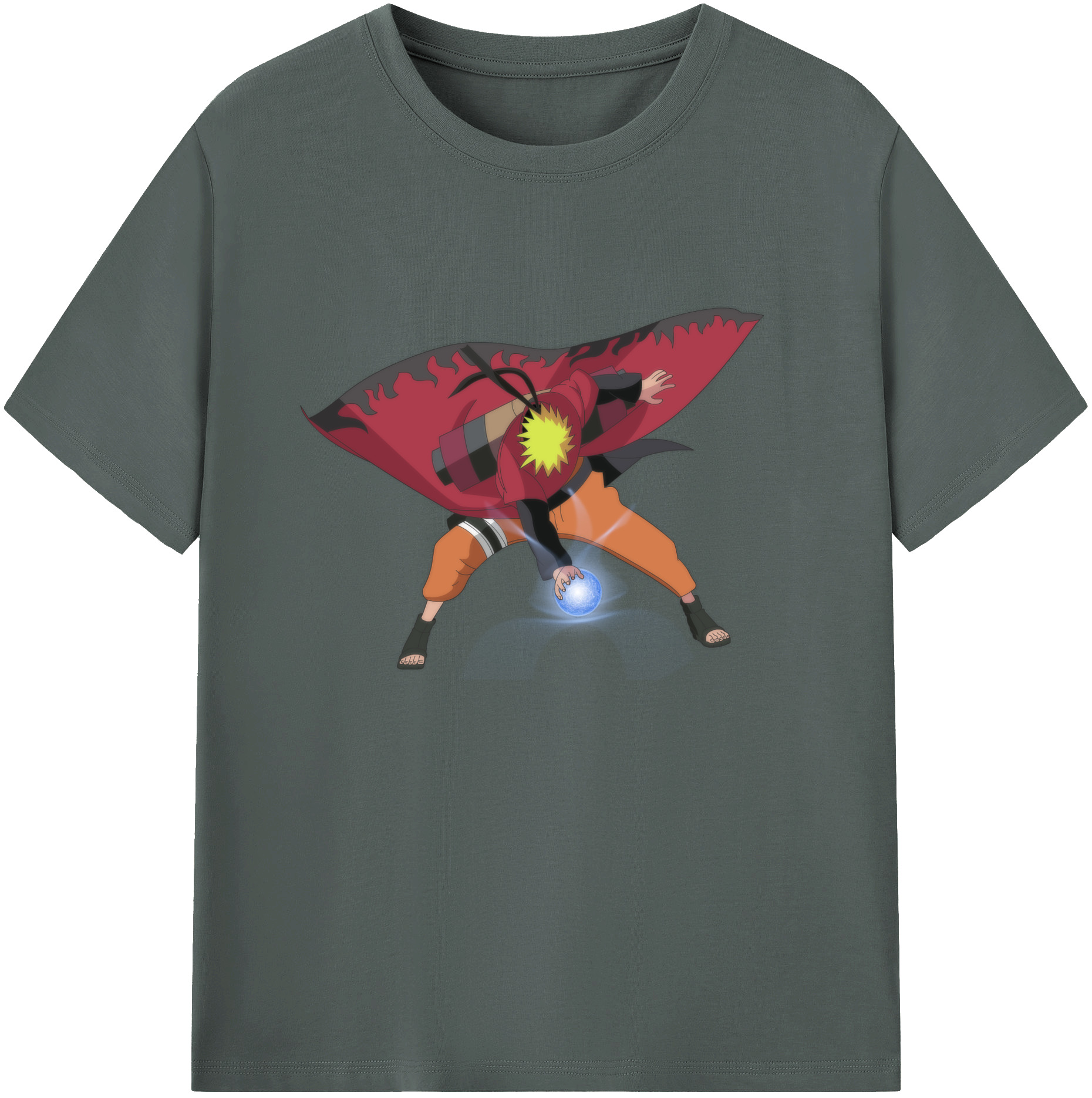 （画像用） NARUTO -ナルト- うずまき ナルト Uzumaki Naruto 綿100％ メンズ半袖Tシャツ｜肌触りやわらか＆通気性